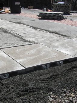 Recycled tire walkways
